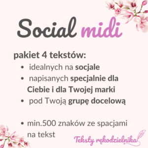 Pakiet Social Midi: 4 teksty do mediów społecznościowych